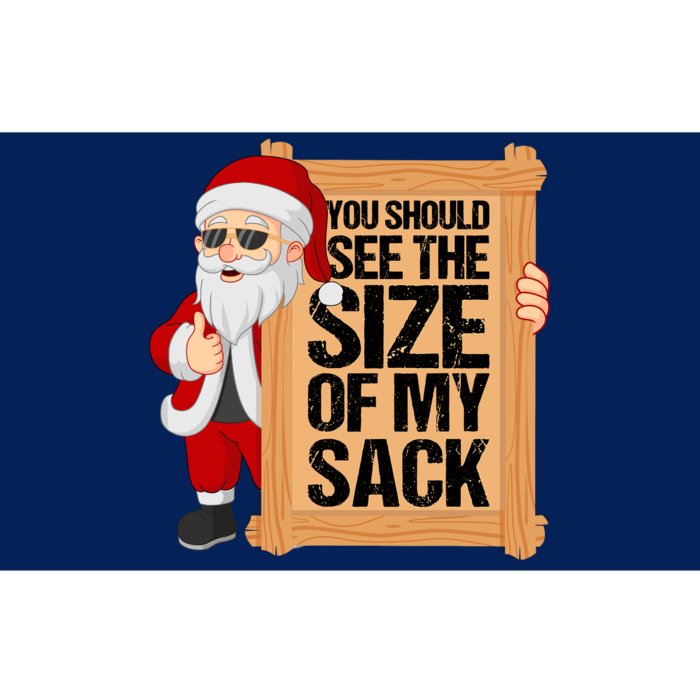 You Should See The Size Of My Sack Funny Santa Christmas Bumper Sticker