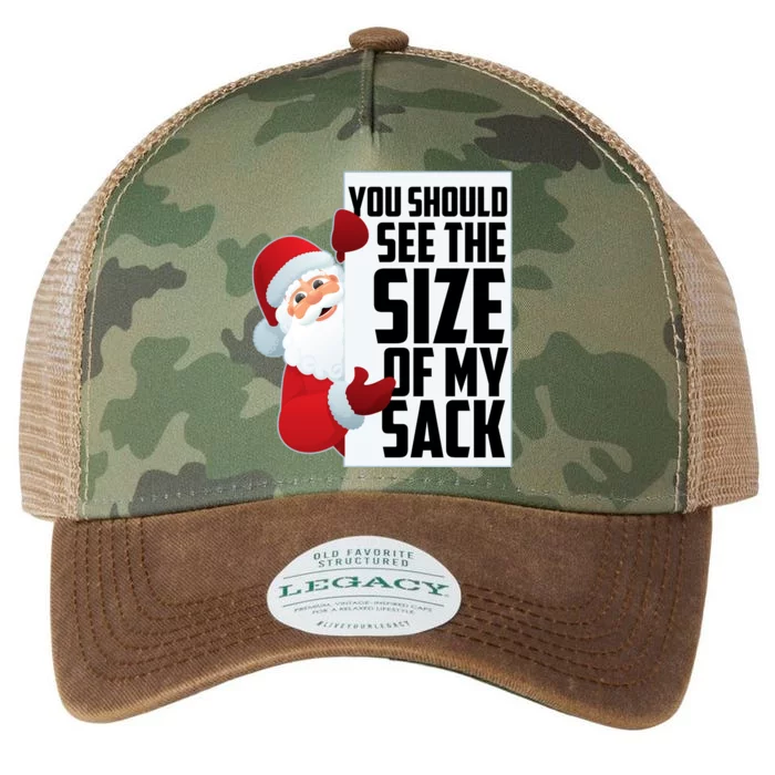 You Should See The Size Of My Sack Funny Santa Claus Legacy Tie Dye Trucker Hat