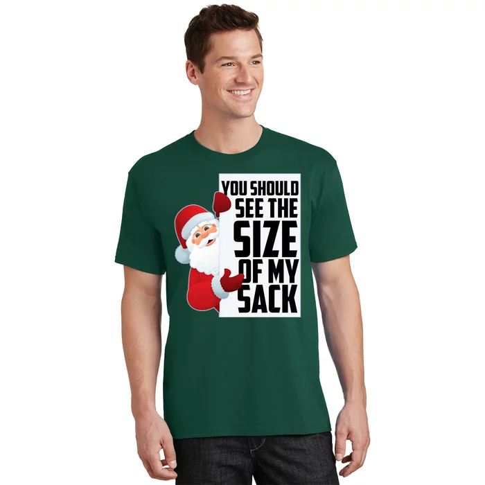 You Should See The Size Of My Sack Funny Santa Claus T-Shirt