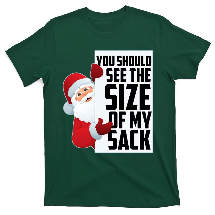 You Should See The Size Of My Sack Funny Santa Claus T-Shirt