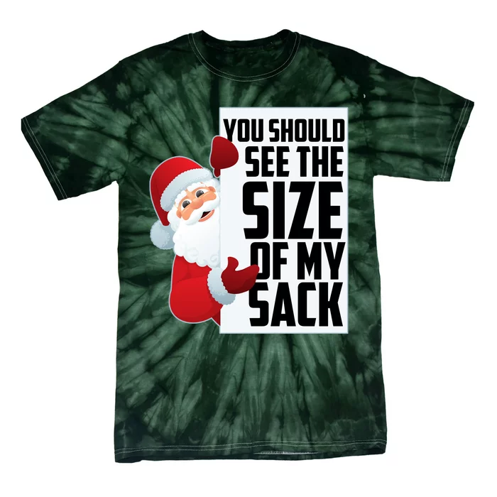 You Should See The Size Of My Sack Funny Santa Claus Tie-Dye T-Shirt