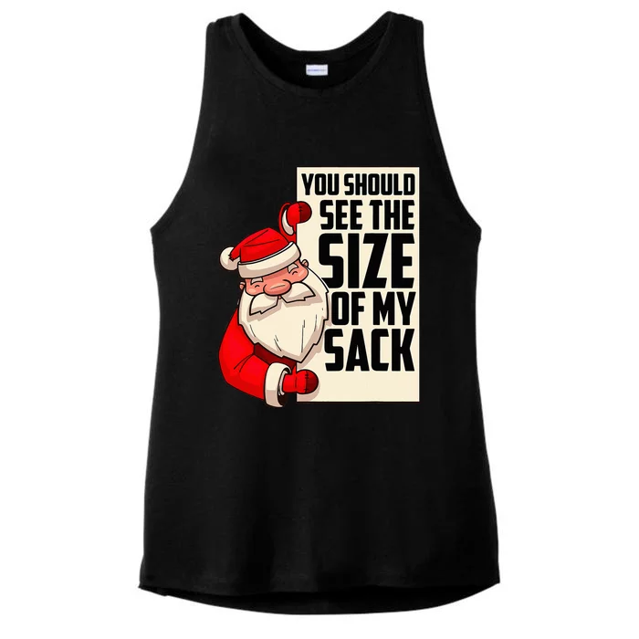 You Should See The Size Of My Sack Ladies Tri-Blend Wicking Tank