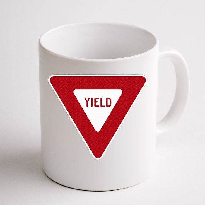 Yield Sign Traffic Sign Front & Back Coffee Mug