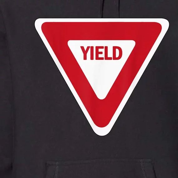 Yield Street Traffic Road Safety Sign Halloween Gift Premium Hoodie