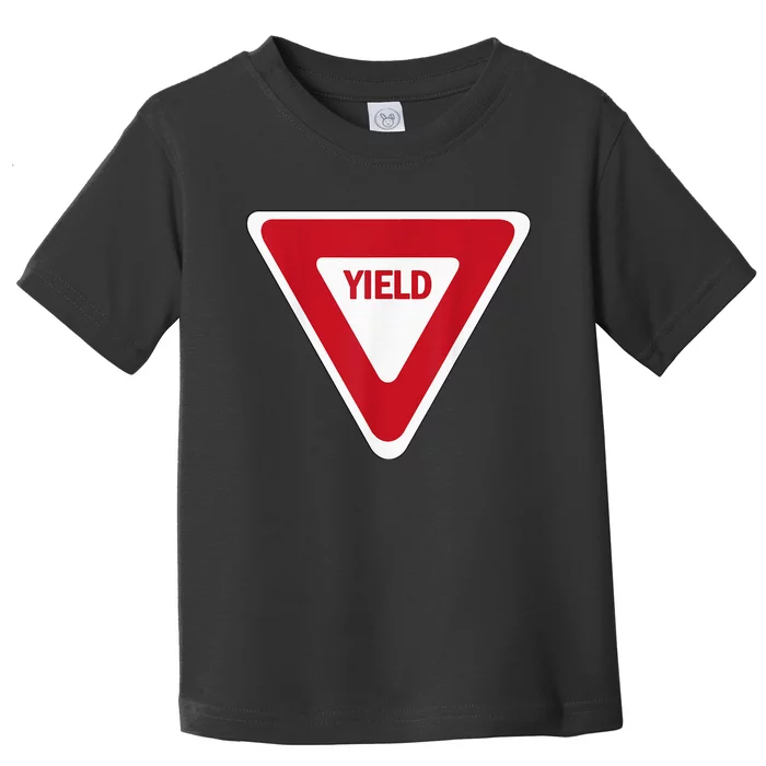 Yield Street Traffic Road Safety Sign Halloween Gift Toddler T-Shirt