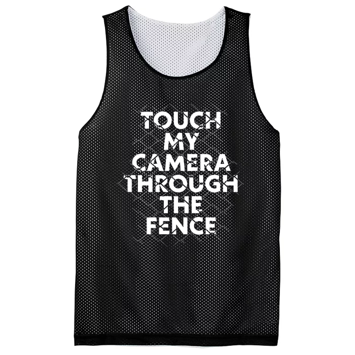 Ymh Studios Touch My Camera Through The Fence Mesh Reversible Basketball Jersey Tank