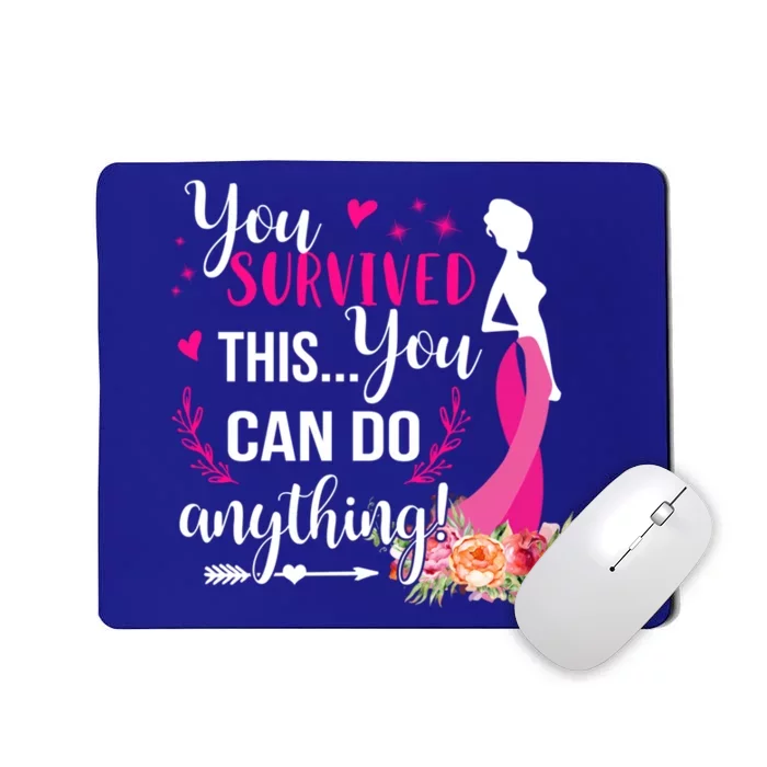 You Survived This You Can Do Anything Breast Cancer Warrior Funny Gift Mousepad