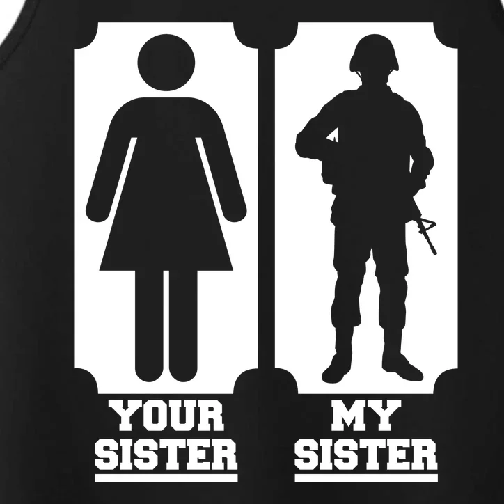 Your Sister Vs My Sister Is The The Military Performance Tank