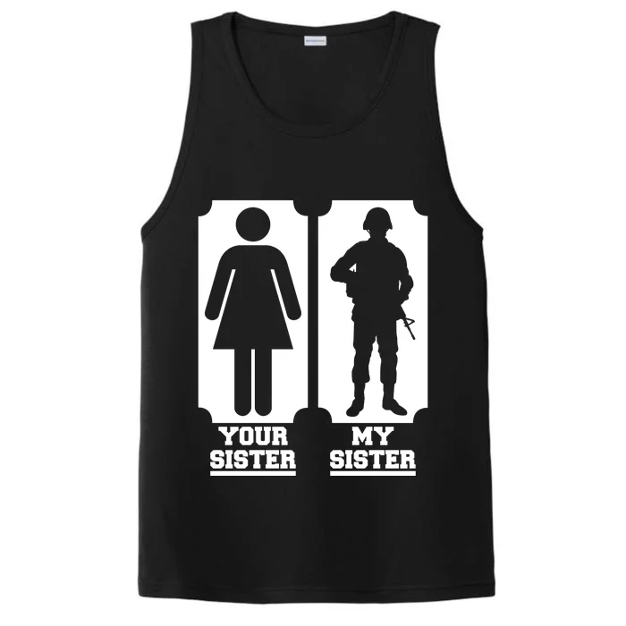 Your Sister Vs My Sister Is The The Military Performance Tank