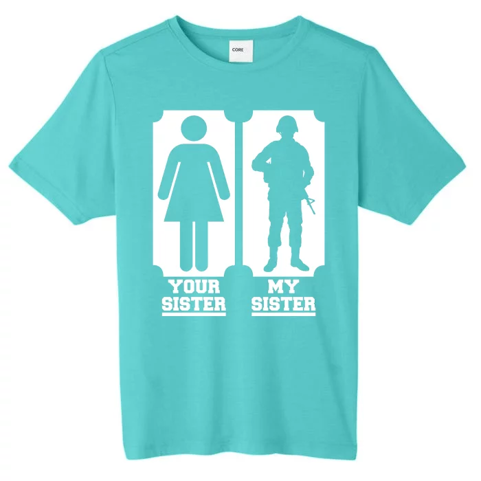 Your Sister Vs My Sister Is The The Military ChromaSoft Performance T-Shirt