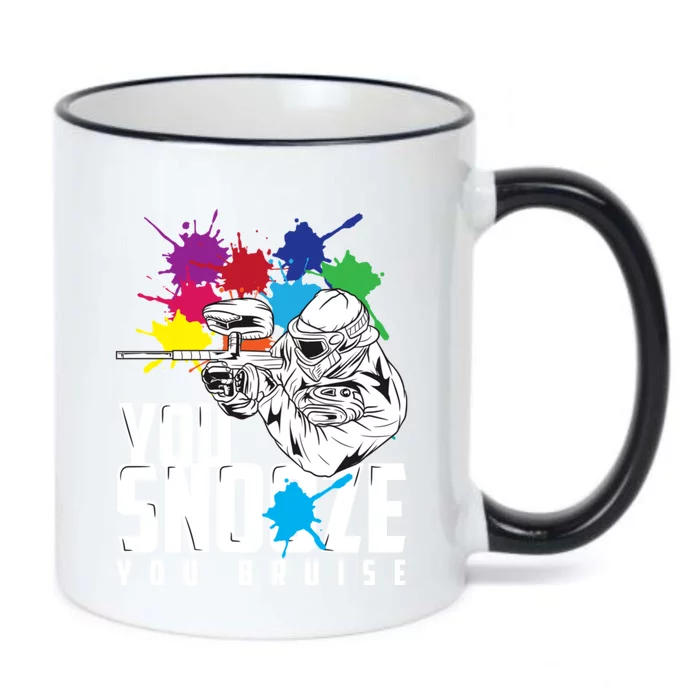 You Snooze You Bruise Funny Paintball Gift Black Color Changing Mug