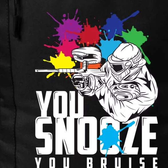 You Snooze You Bruise Funny Paintball Gift Daily Commute Backpack