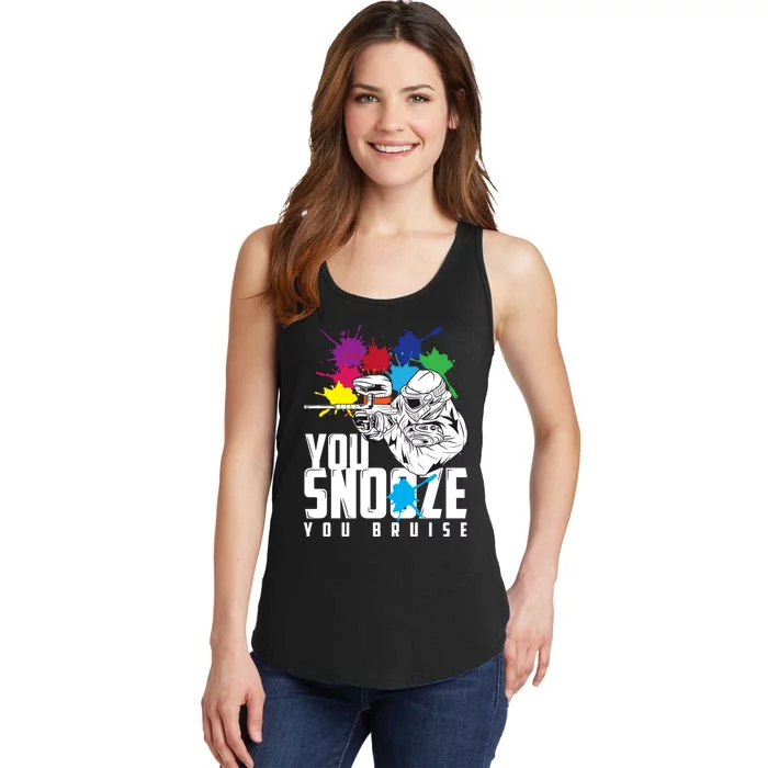 You Snooze You Bruise Funny Paintball Gift Ladies Essential Tank