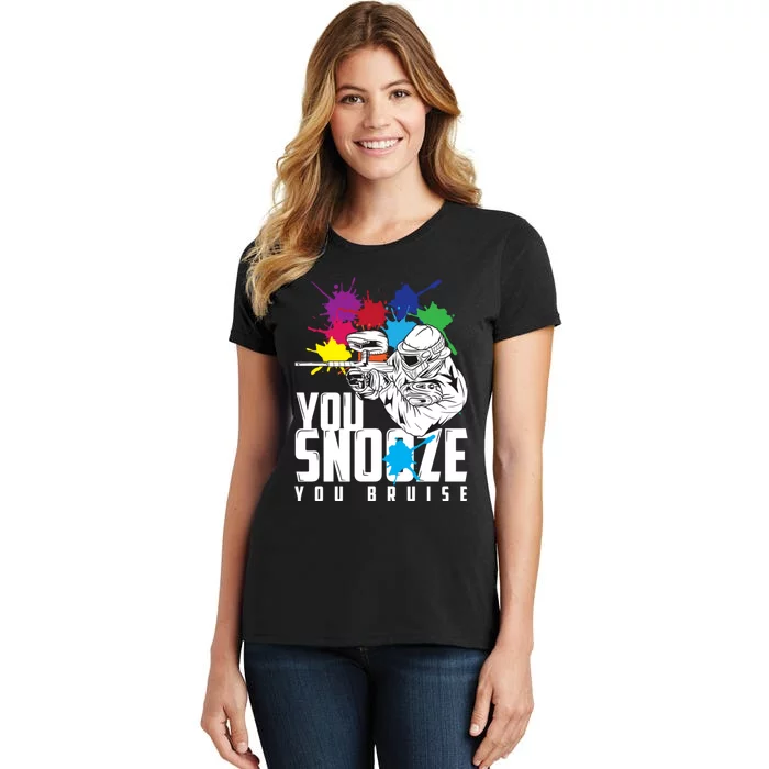 You Snooze You Bruise Funny Paintball Gift Women's T-Shirt