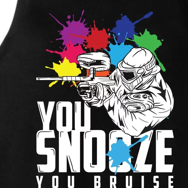 You Snooze You Bruise Funny Paintball Gift Ladies Tri-Blend Wicking Tank