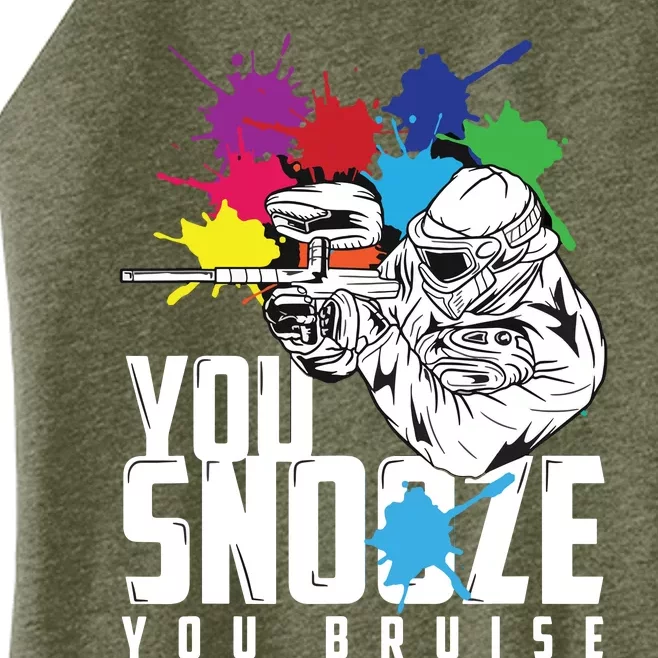 You Snooze You Bruise Funny Paintball Gift Women’s Perfect Tri Rocker Tank