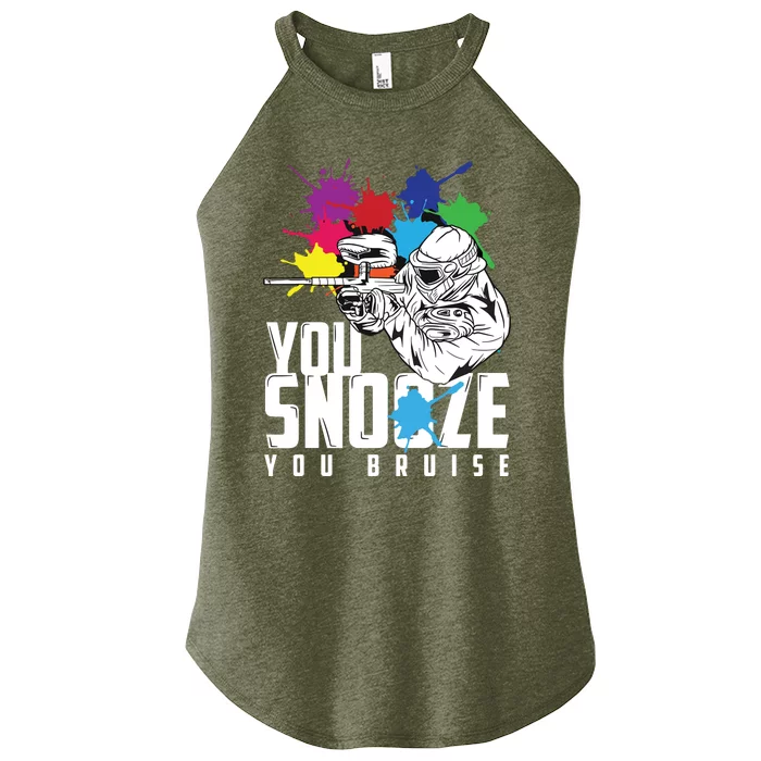 You Snooze You Bruise Funny Paintball Gift Women’s Perfect Tri Rocker Tank