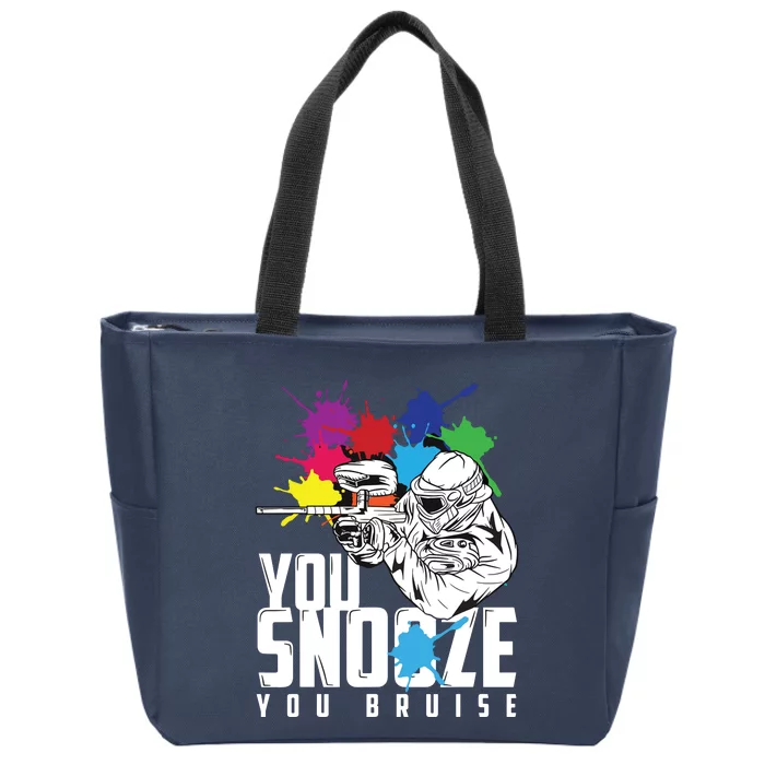 You Snooze You Bruise Funny Paintball Gift Zip Tote Bag