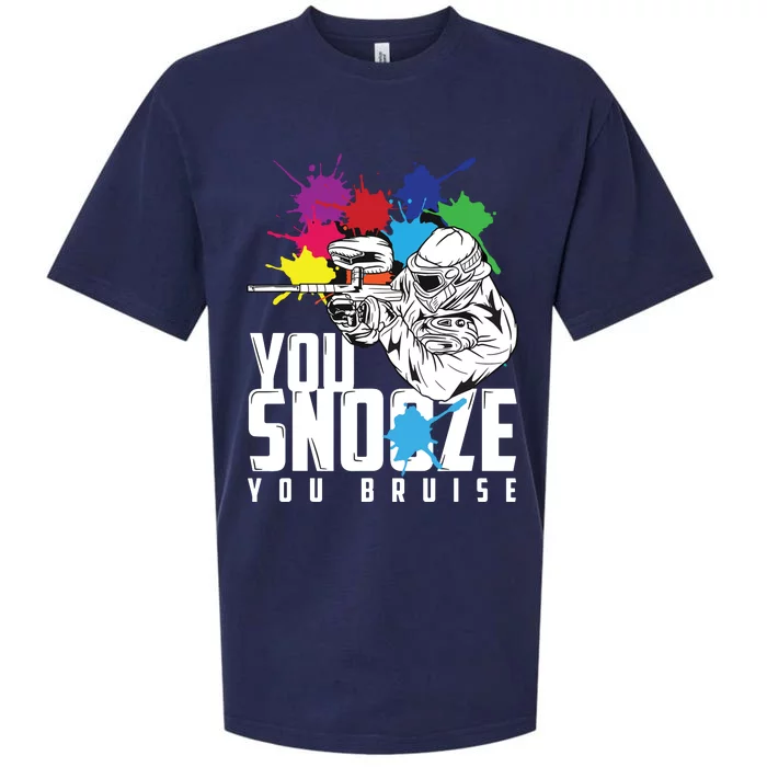 You Snooze You Bruise Funny Paintball Gift Sueded Cloud Jersey T-Shirt