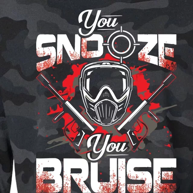 You Snooze You Bruise Funny Paintball Cropped Pullover Crew