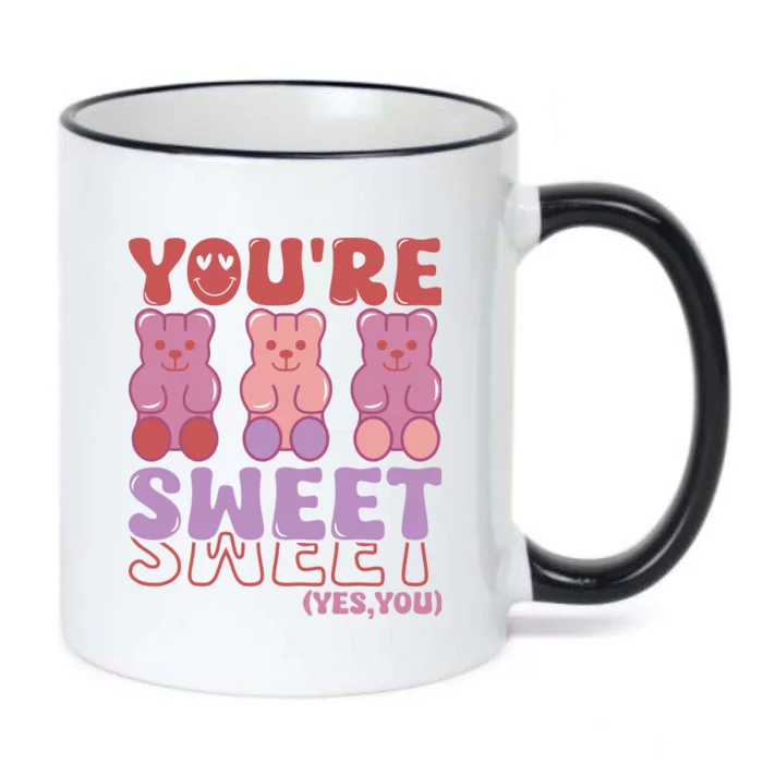 You’Re Sweet Yes You Echo Text Teddy Bear Valentine’S Day Black Color Changing Mug