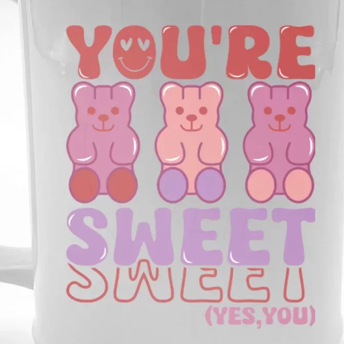 You’Re Sweet Yes You Echo Text Teddy Bear Valentine’S Day Front & Back Beer Stein