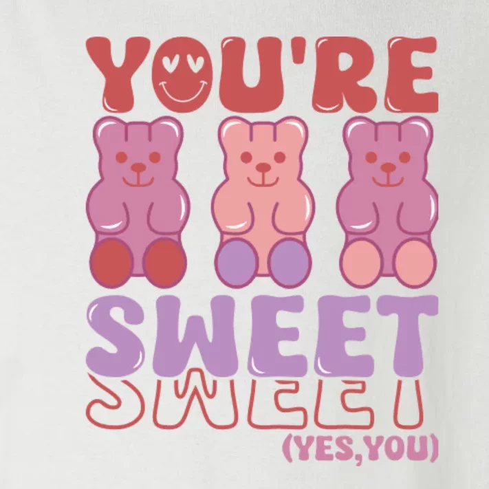 You’Re Sweet Yes You Echo Text Teddy Bear Valentine’S Day Toddler Long Sleeve Shirt