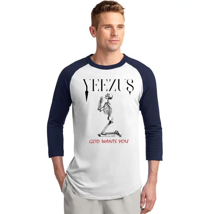 Yeezus Skeleton Baseball Sleeve Shirt