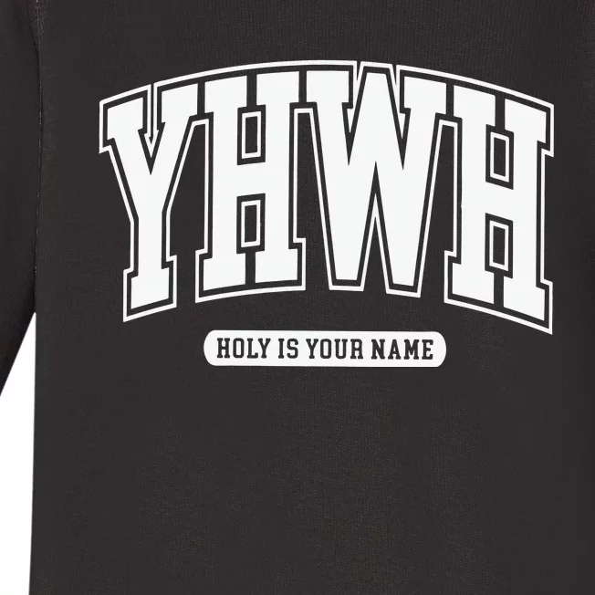 Yhwh Svg Yhwh Varsity Yhwh Christian Baby Long Sleeve Bodysuit