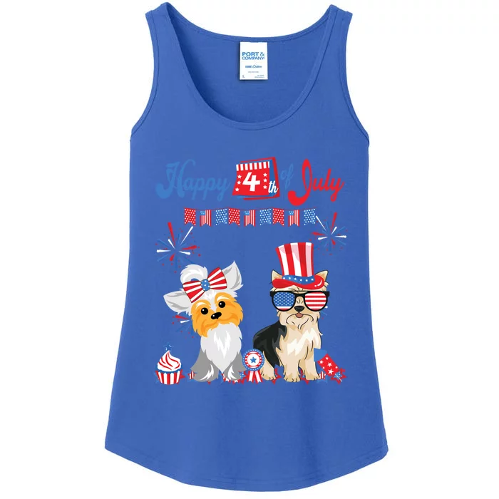 Yorkshire Terrier 4th Of July Yorkie Independence Day Gift Ladies Essential Tank