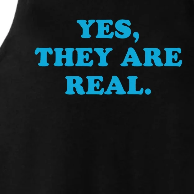 Yes They Are Real Ladies Tri-Blend Wicking Tank