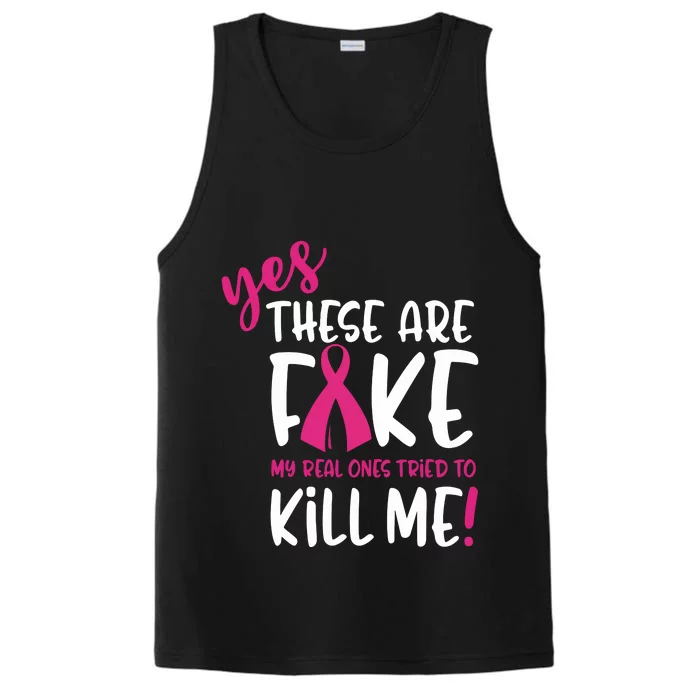 Yes These Are Fake My Real Ones Tried To Kill Me Performance Tank