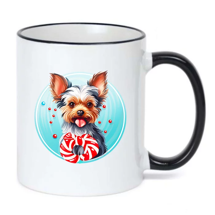 Yorkshire Terrier Christmas Holiday Adorable Puppy Dog Pet Gift Black Color Changing Mug