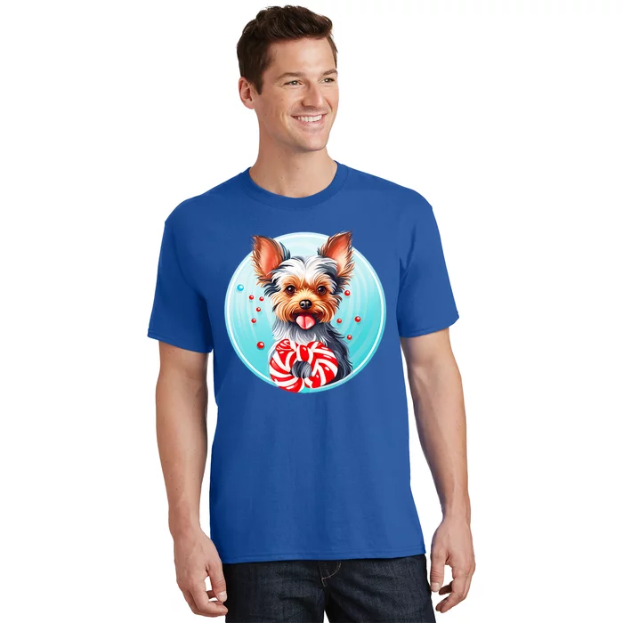 Yorkshire Terrier Christmas Holiday Adorable Puppy Dog Pet Gift T-Shirt