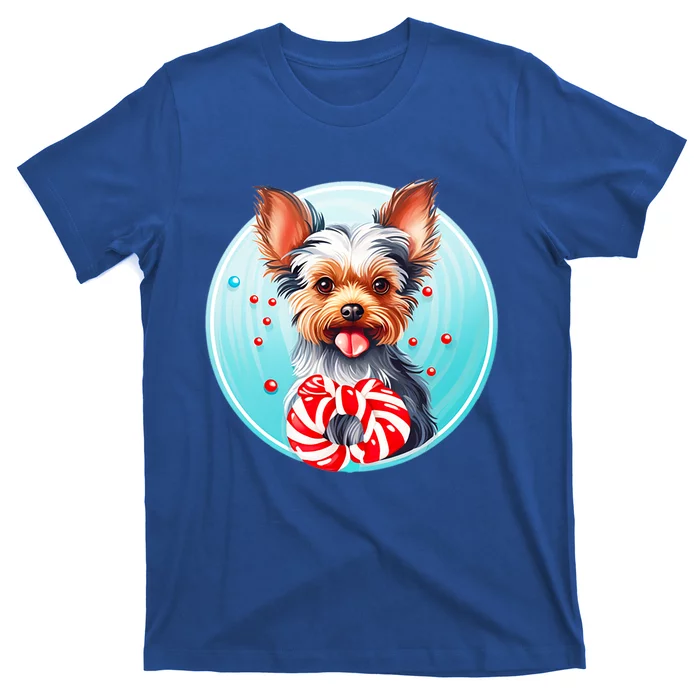 Yorkshire Terrier Christmas Holiday Adorable Puppy Dog Pet Gift T-Shirt