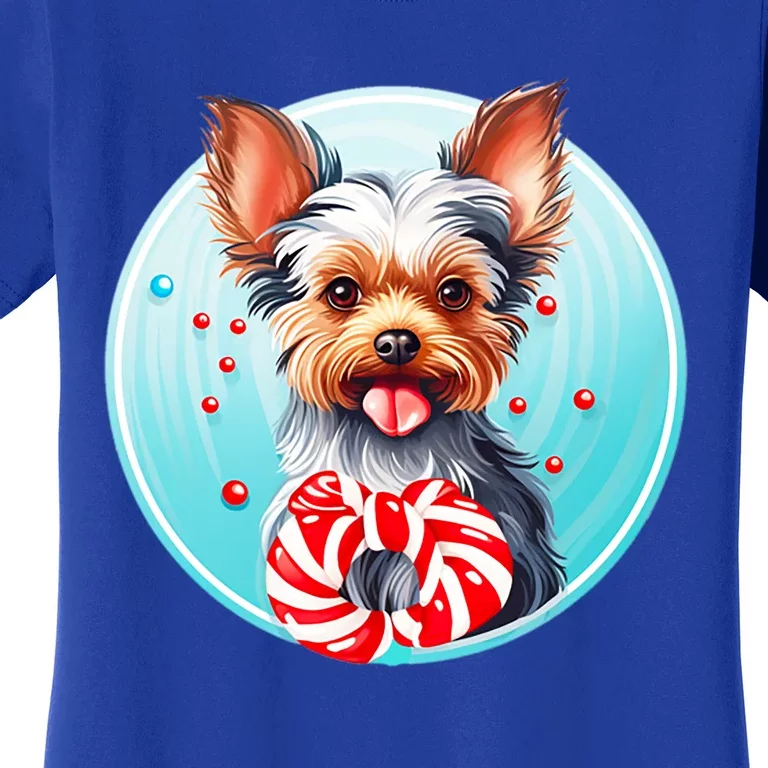 Yorkshire Terrier Christmas Holiday Adorable Puppy Dog Pet Gift Women's T-Shirt