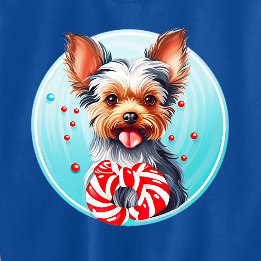 Yorkshire Terrier Christmas Holiday Adorable Puppy Dog Pet Gift Kids Sweatshirt