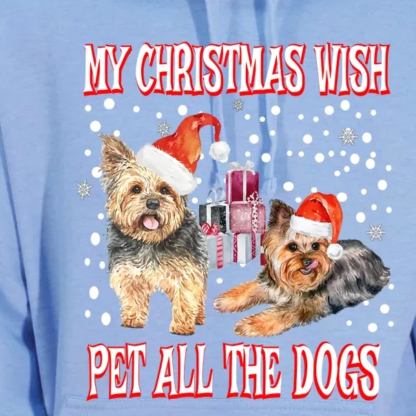 Yorkshire Terrier Christmas Wish Yorkie Pet All The Dogs Gift Unisex Surf Hoodie