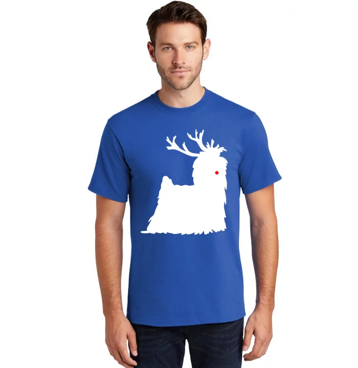 Yorkshire Terrier Christmas Nosed Reindeer Gift Tall T-Shirt