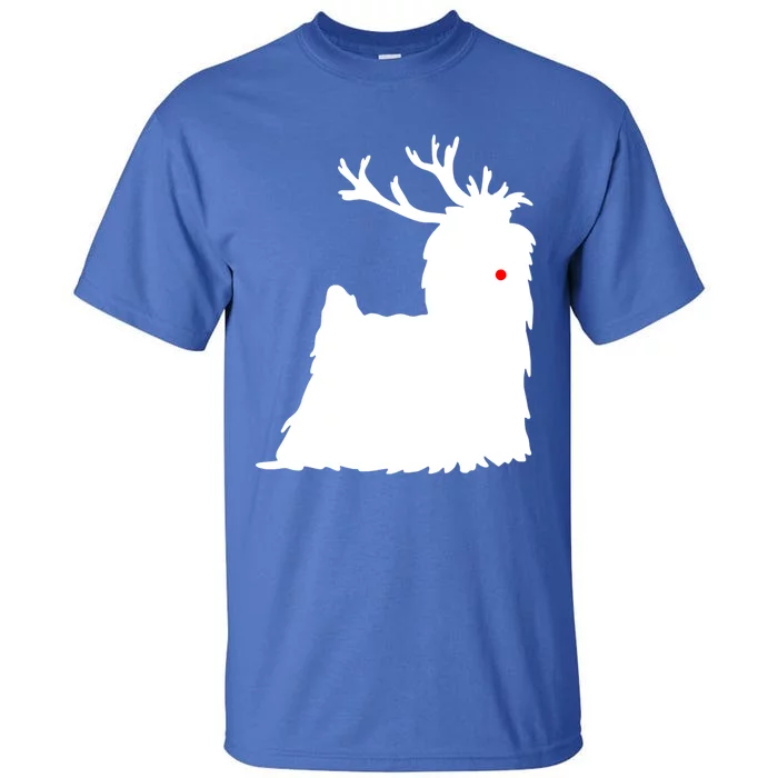 Yorkshire Terrier Christmas Nosed Reindeer Gift Tall T-Shirt