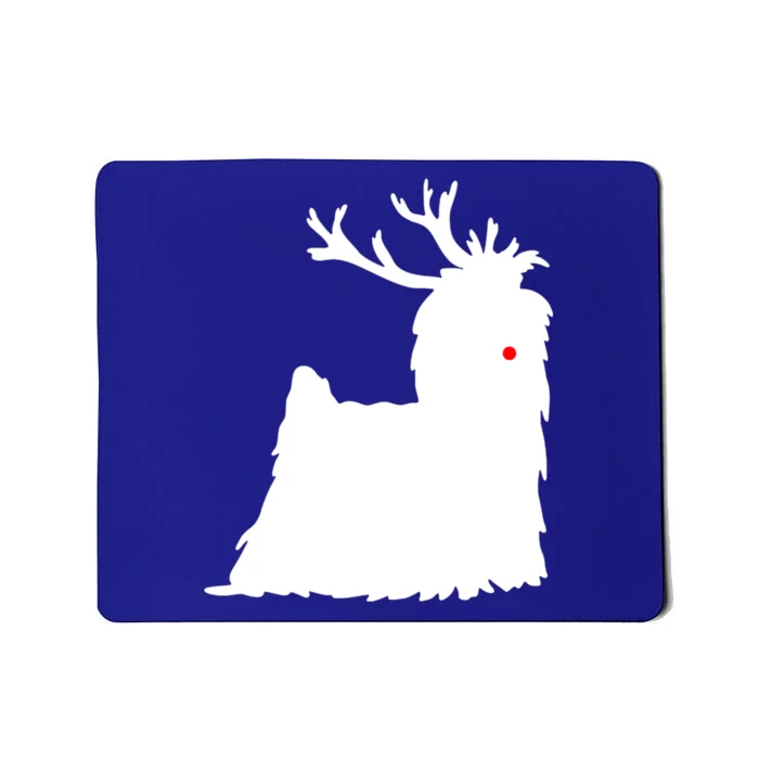 Yorkshire Terrier Christmas Nosed Reindeer Gift Mousepad