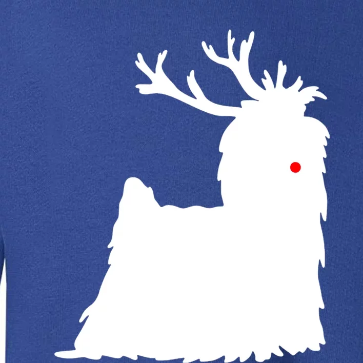 Yorkshire Terrier Christmas Nosed Reindeer Gift Toddler Sweatshirt