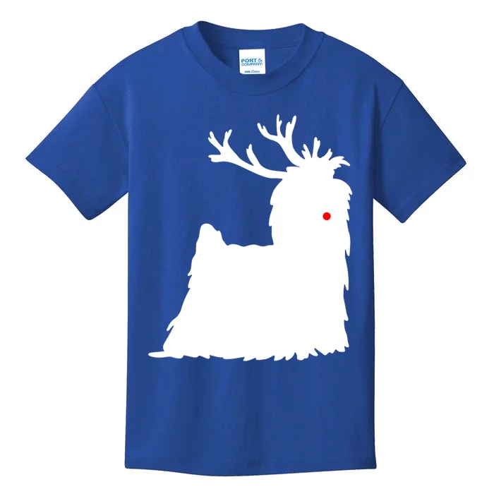 Yorkshire Terrier Christmas Nosed Reindeer Gift Kids T-Shirt