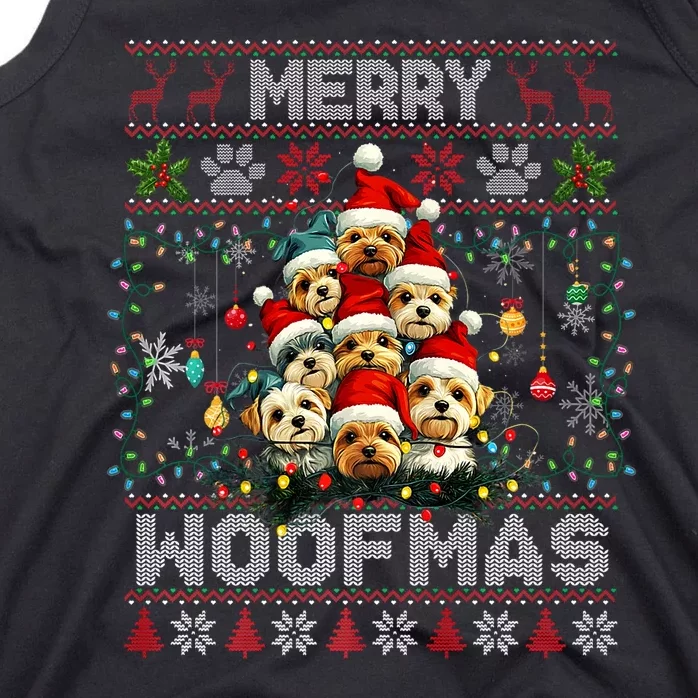 Yorkshire Terrier Christmas Tree Dog Lover Xmas Ugly Sweater Tank Top