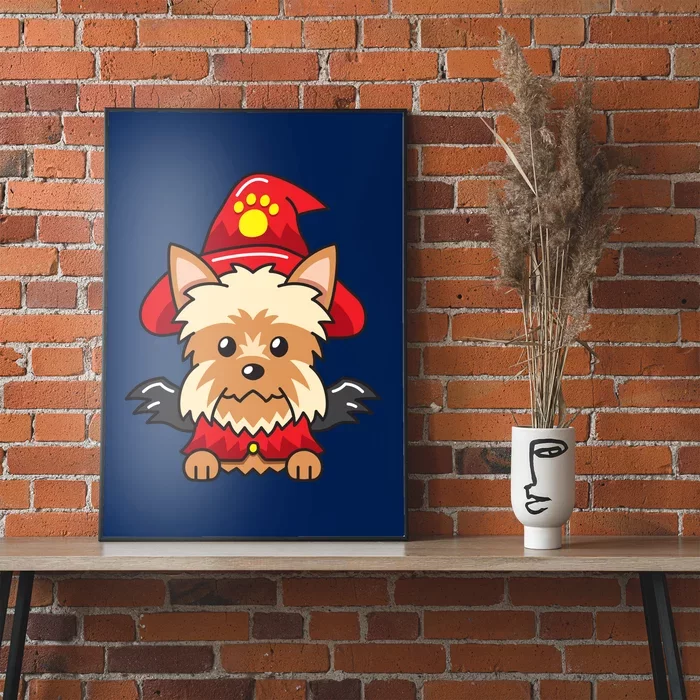 Yorkshire Terrier Dog With Halloween Costume Poster