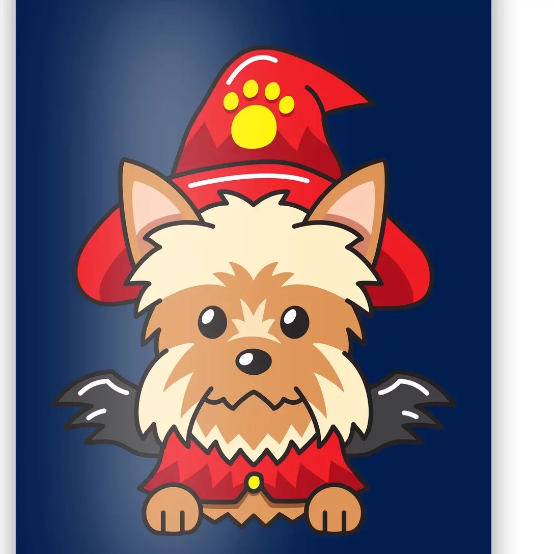 Yorkshire Terrier Dog With Halloween Costume Poster