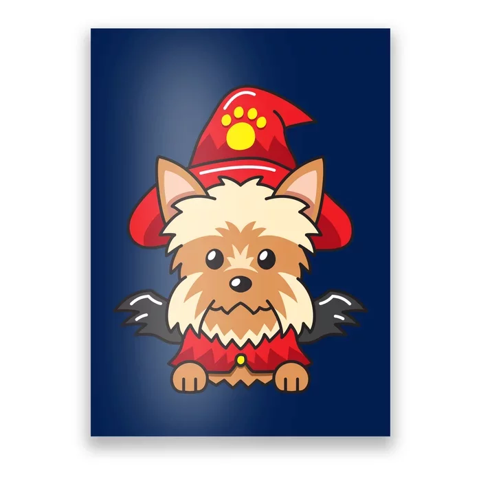 Yorkshire Terrier Dog With Halloween Costume Poster