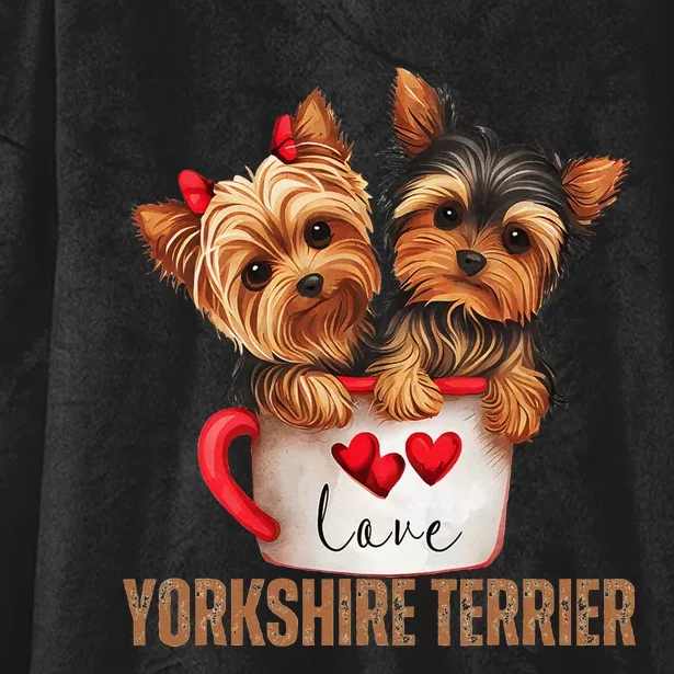 Yorkshire Terrier Dog Lover Gifts Yorkie Hooded Wearable Blanket