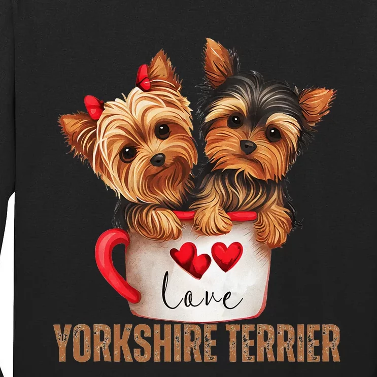 Yorkshire Terrier Dog Lover Gifts Yorkie Tall Long Sleeve T-Shirt