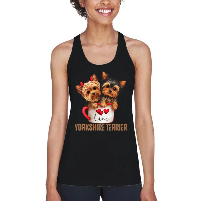 Yorkshire Terrier Dog Lover Gifts Yorkie Women's Racerback Tank